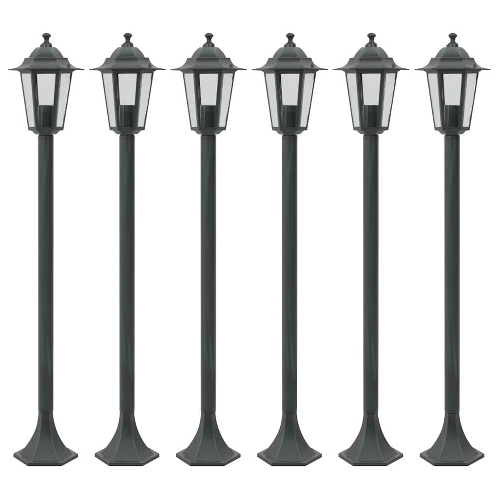 vidaXL Paalverlichting voor tuin E27 110 cm aluminium brons 6 st