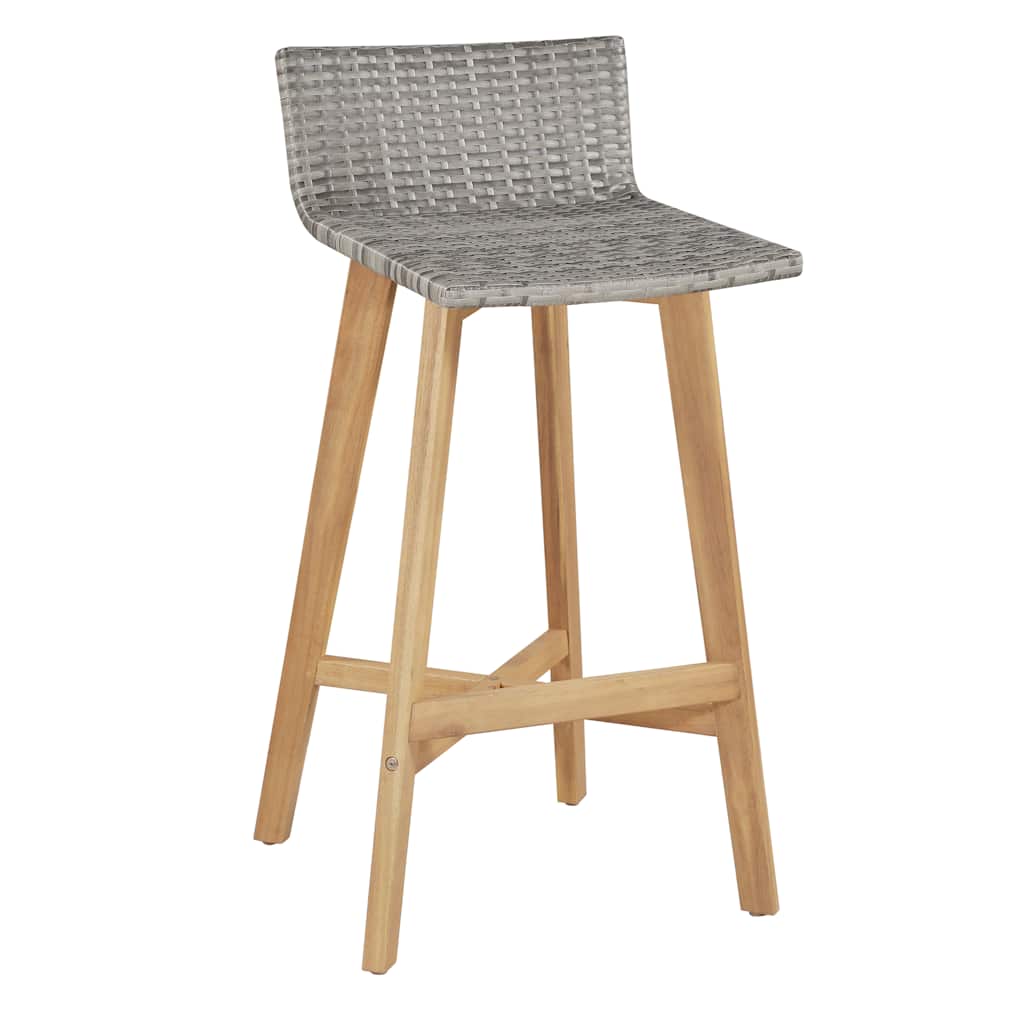 vidaXL 3-Piece Bar Set Solid Acacia Wood