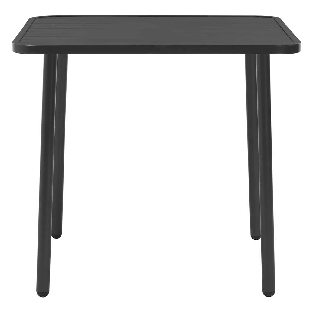 vidaXL 3-delige Bistroset staal donkergrijs