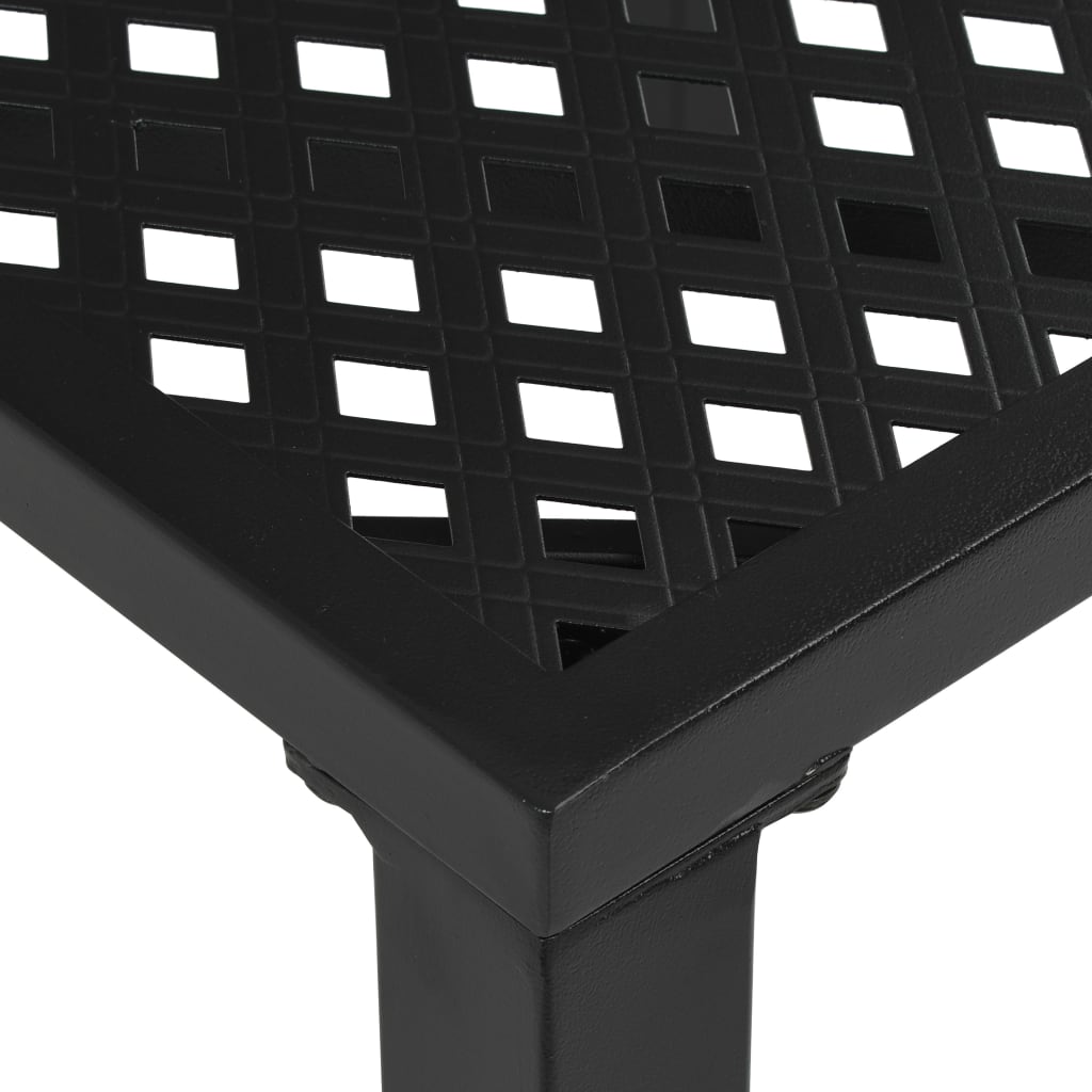 vidaXL Tuintafel 80x80x72 cm staal zwart