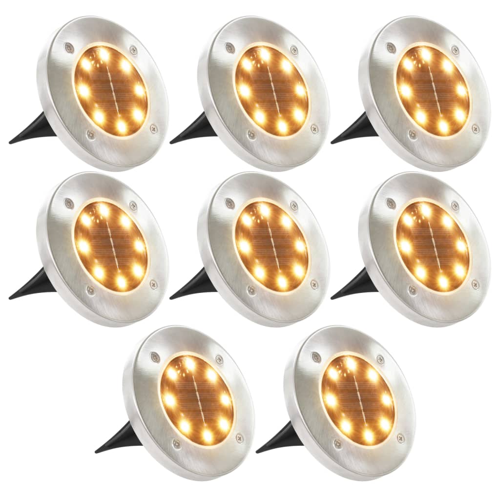 vidaXL Ground Lights 8 pcs solar LED RGB-colour