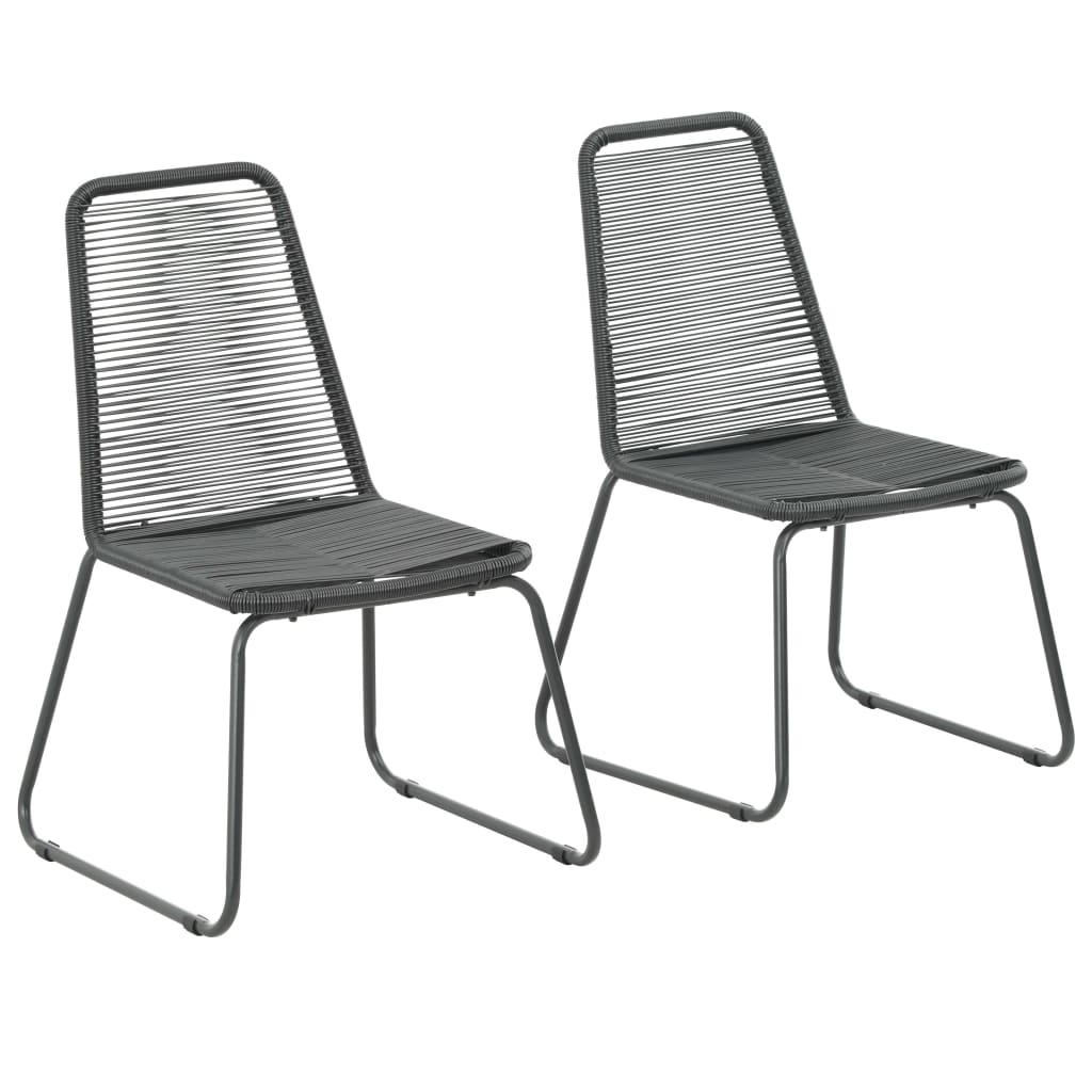 vidaXL Garden Chairs 4 pcs Poly Rattan Black