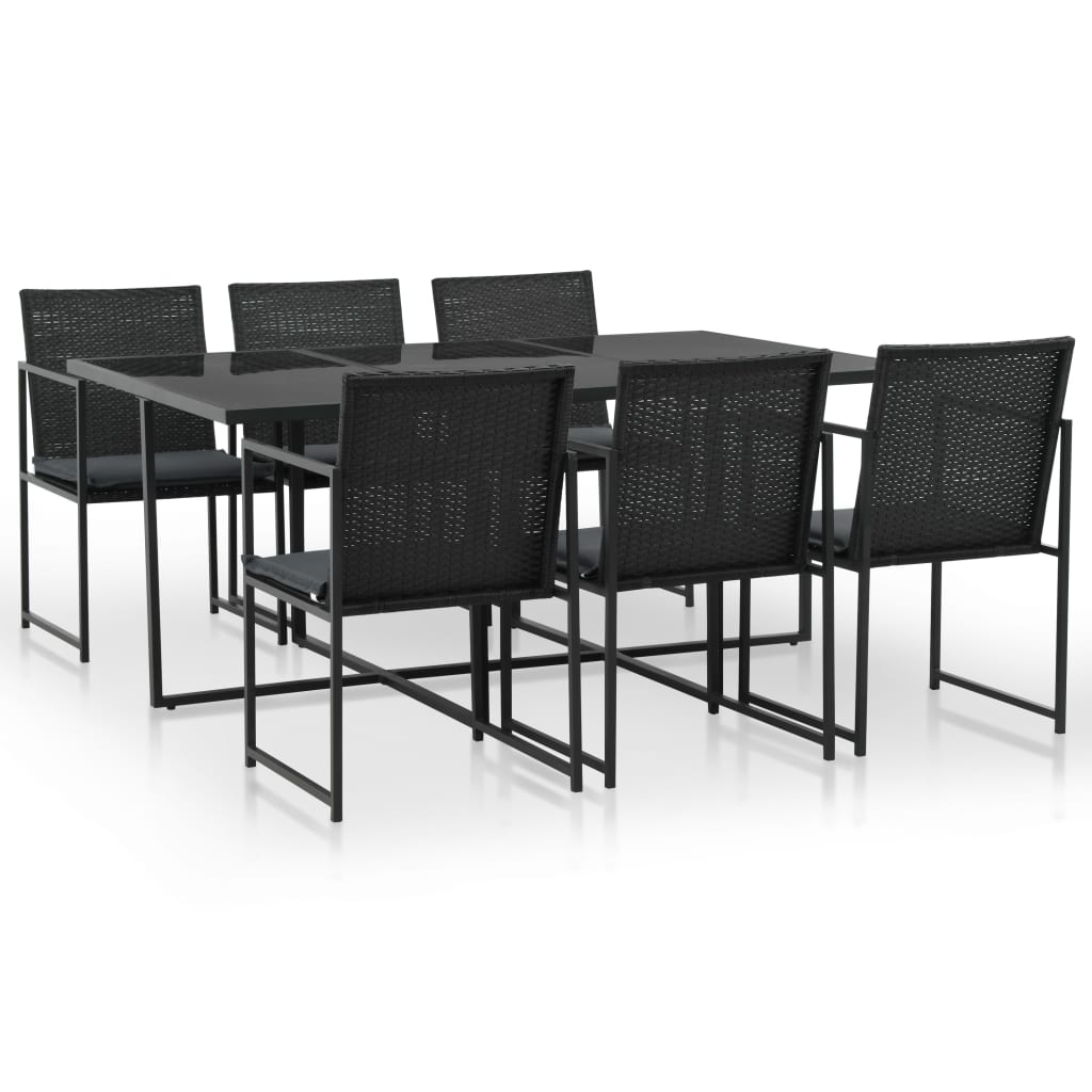 vidaXL 5-piece Garden Lounge Set with Cushions Poly Rattan Grey