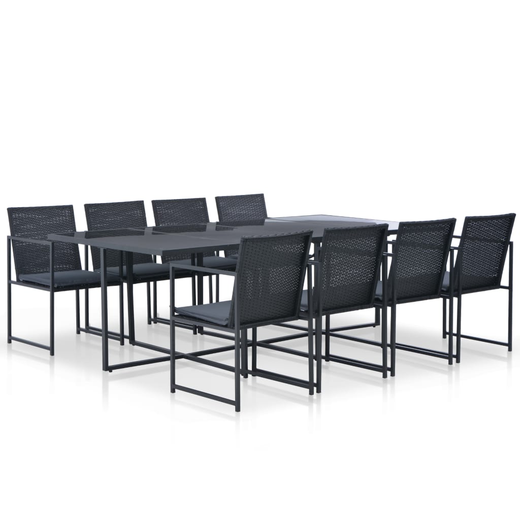 vidaXL 5-piece Garden Lounge Set with Cushions Poly Rattan Grey
