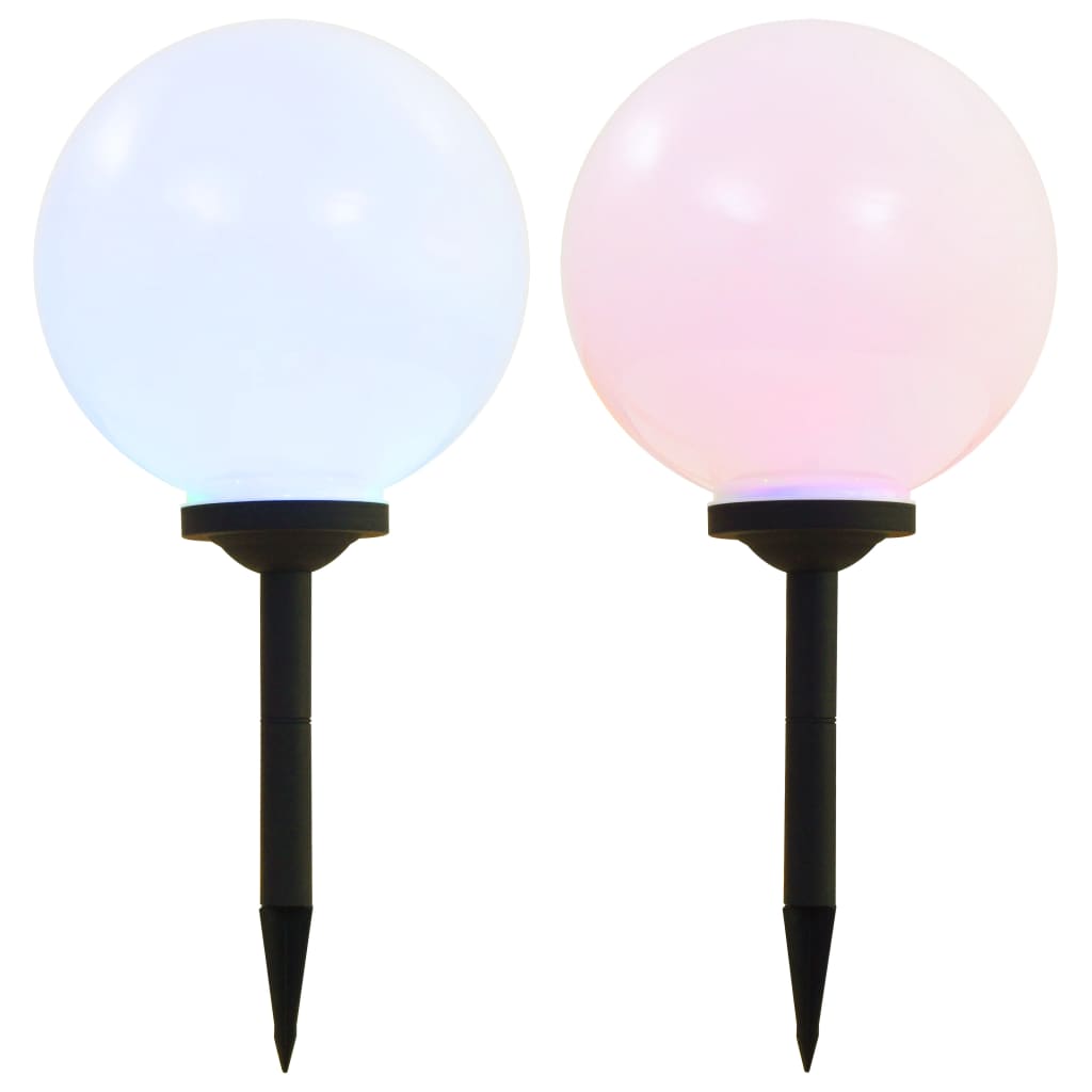 vidaXL Solarlampen 6 st LED rond 20 cm RGB