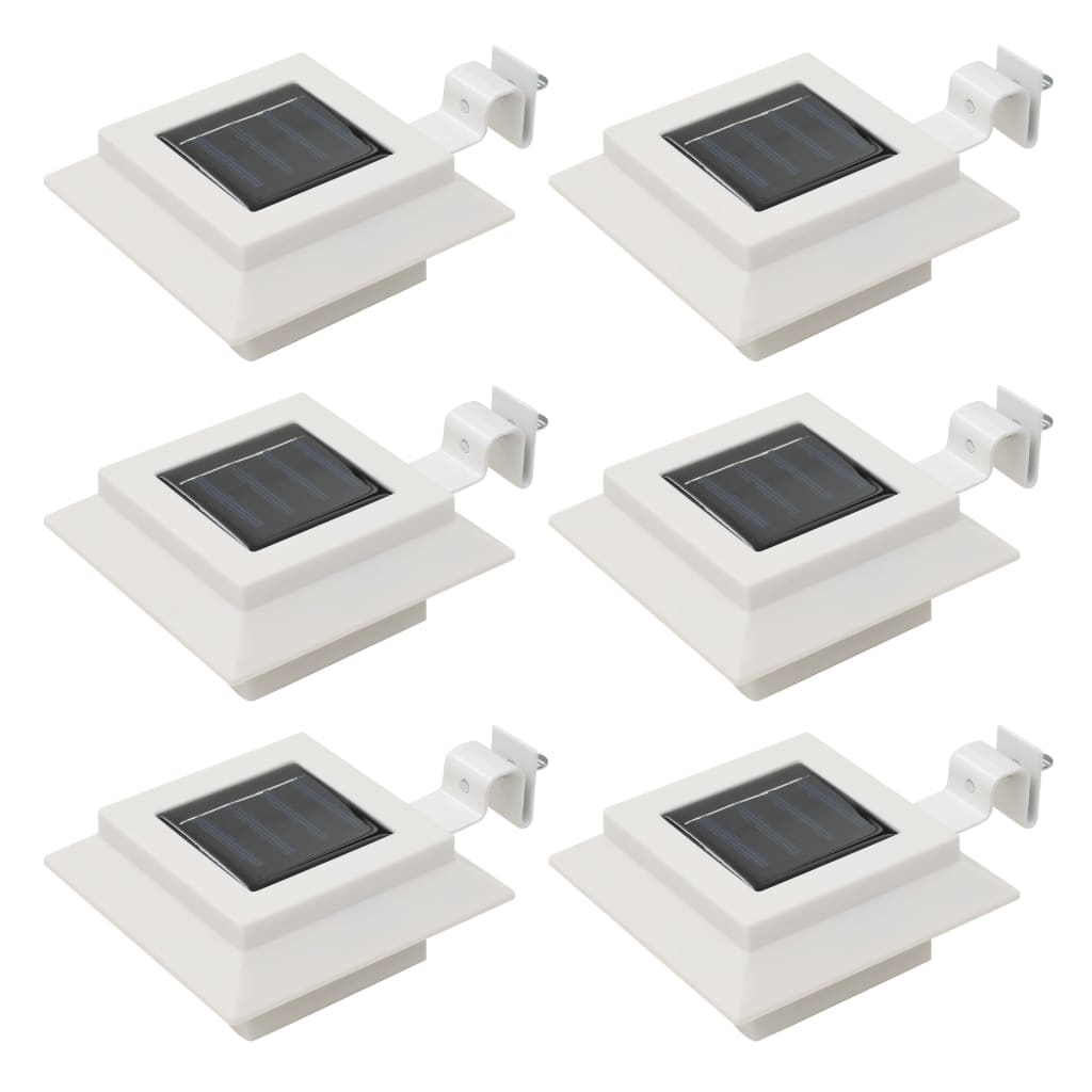 vidaXL Solar Lights 12 pcs LED Square 12 cm Black