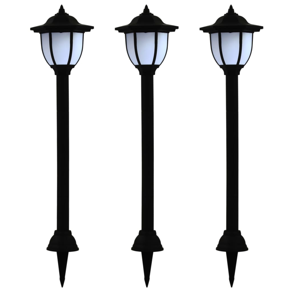vidaXL Solar lights 6 pcs LED black