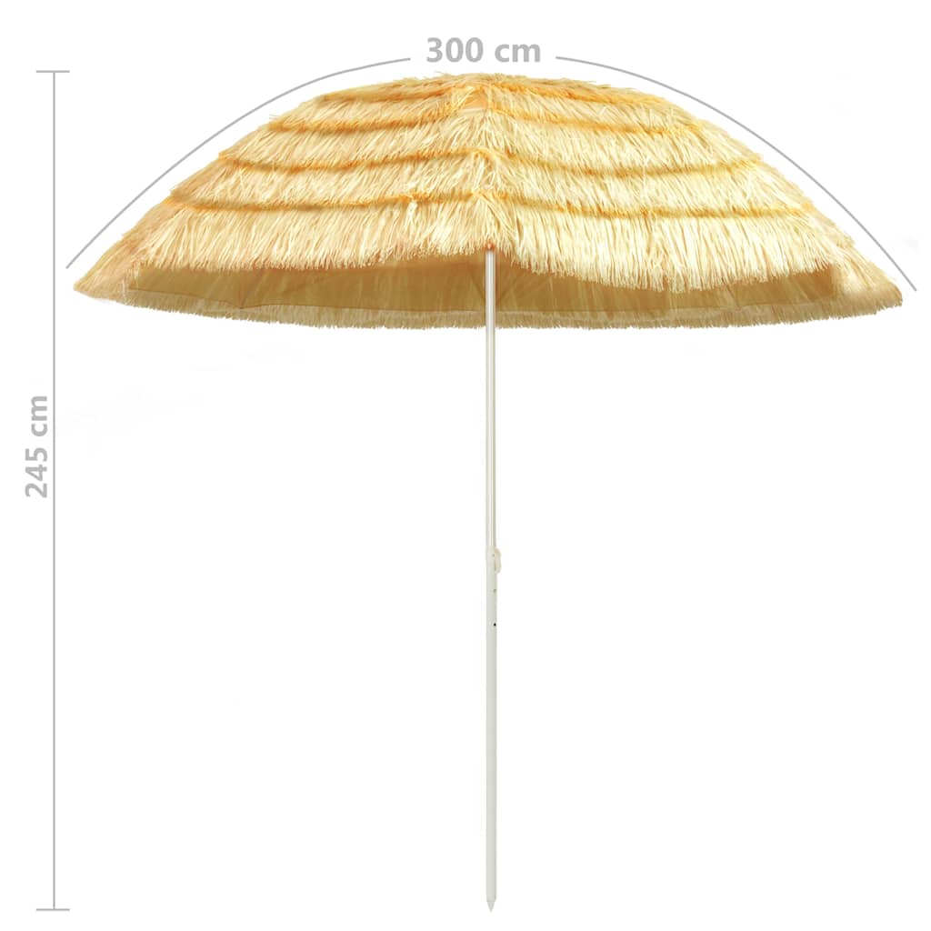 vidaXL Strandparasol Hawaï stijl 180 cm naturel