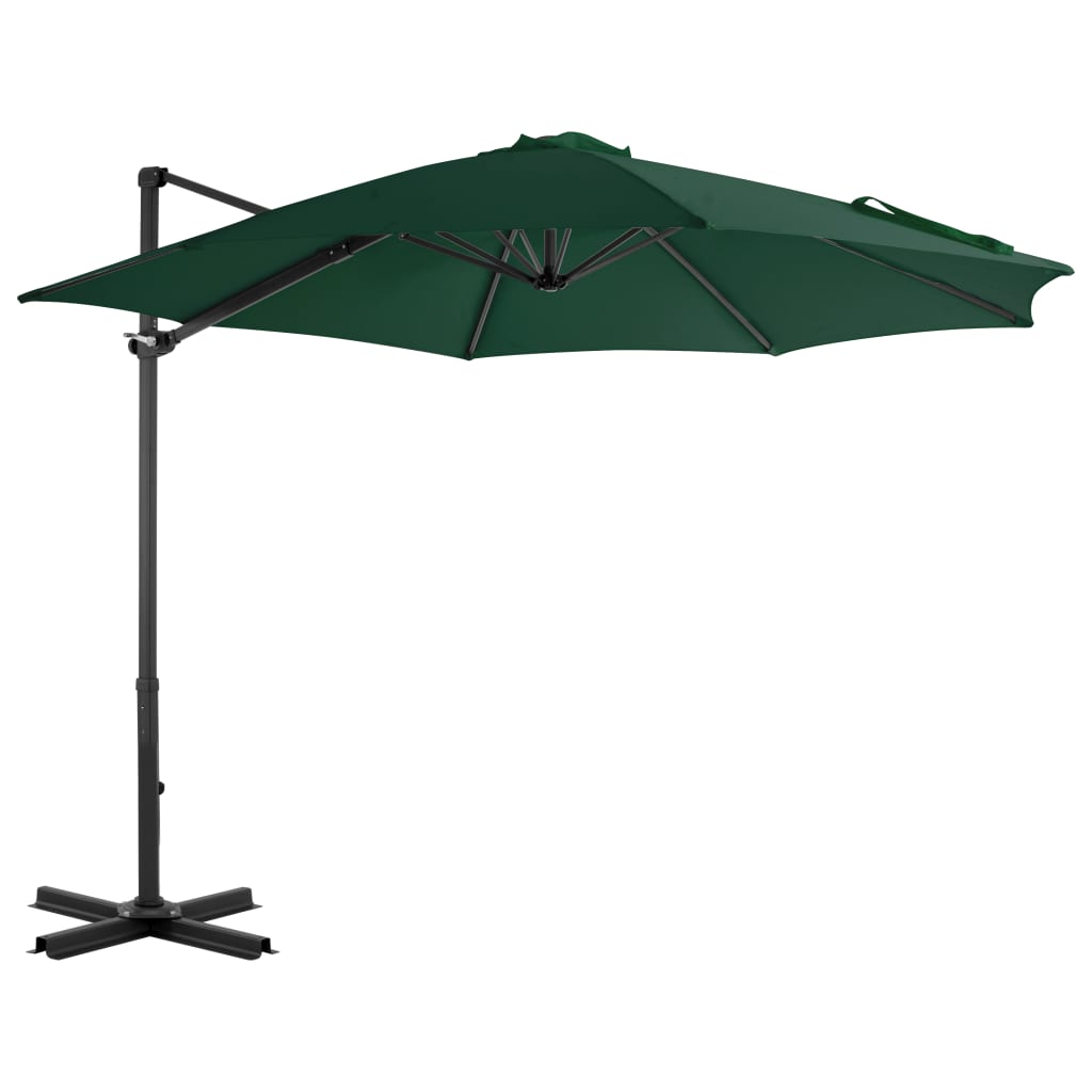 vidaXL Zweefparasol met aluminium paal 250x250 cm bordeauxrood