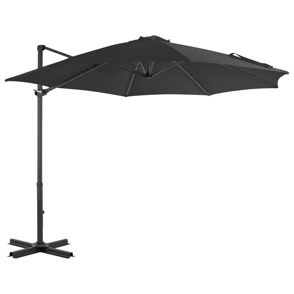 vidaXL Zweefparasol met aluminium paal 250x250 cm bordeauxrood