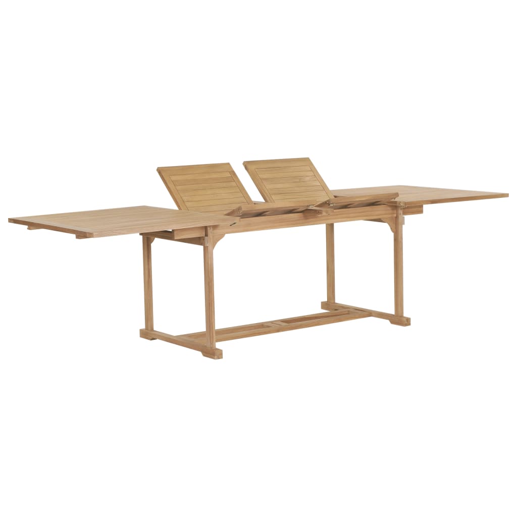 vidaXL Tuintafel verlengbaar 110-160x80x75 cm massief teakhout