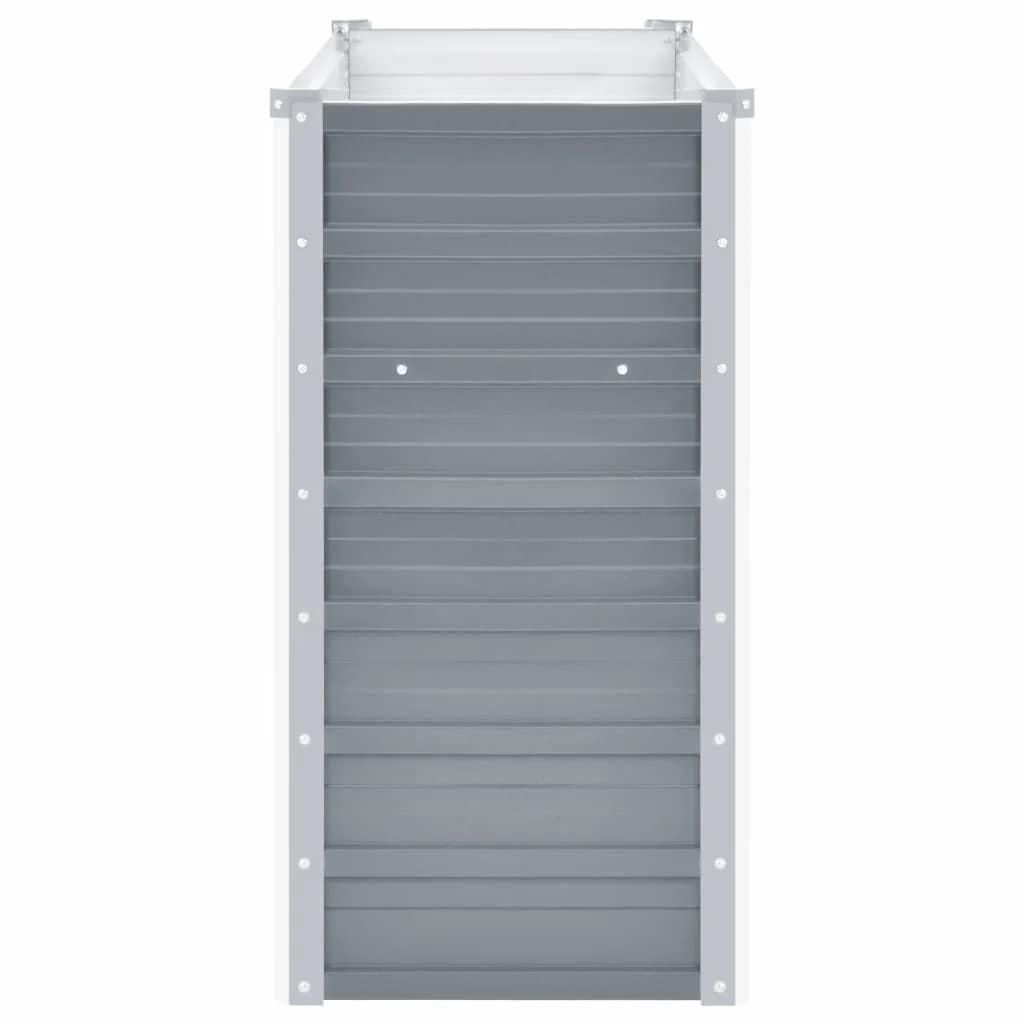 vidaXL Plantenbak verhoogd 160x80x77 cm gegalvaniseerd staal grijs