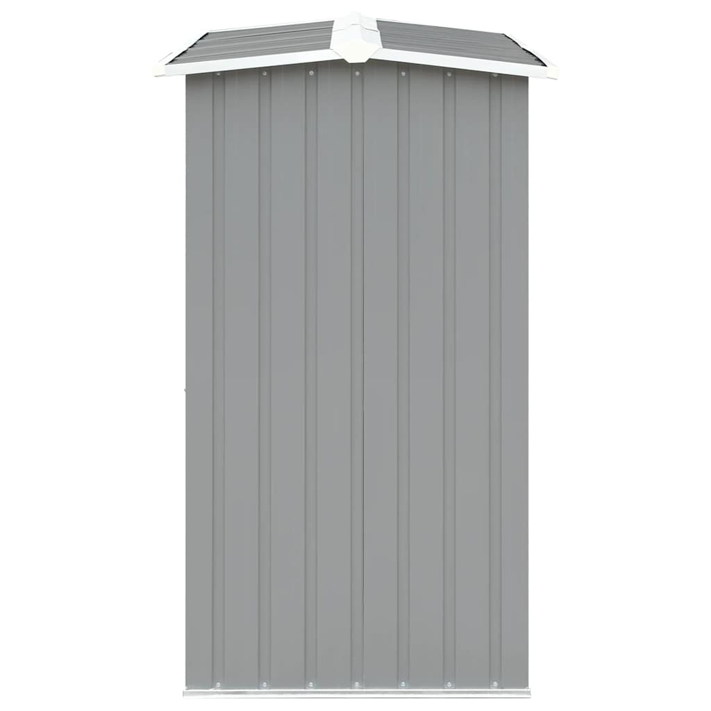 vidaXL Firewood Shed 330x92x153 cm Galvanized Steel Grey
