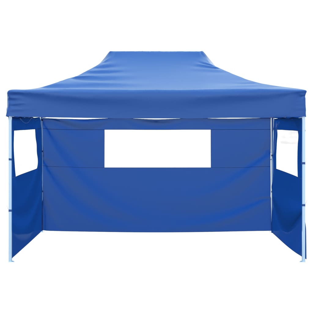 vidaXL Vouwtent met 3 wanden 3x4,5 m blauw