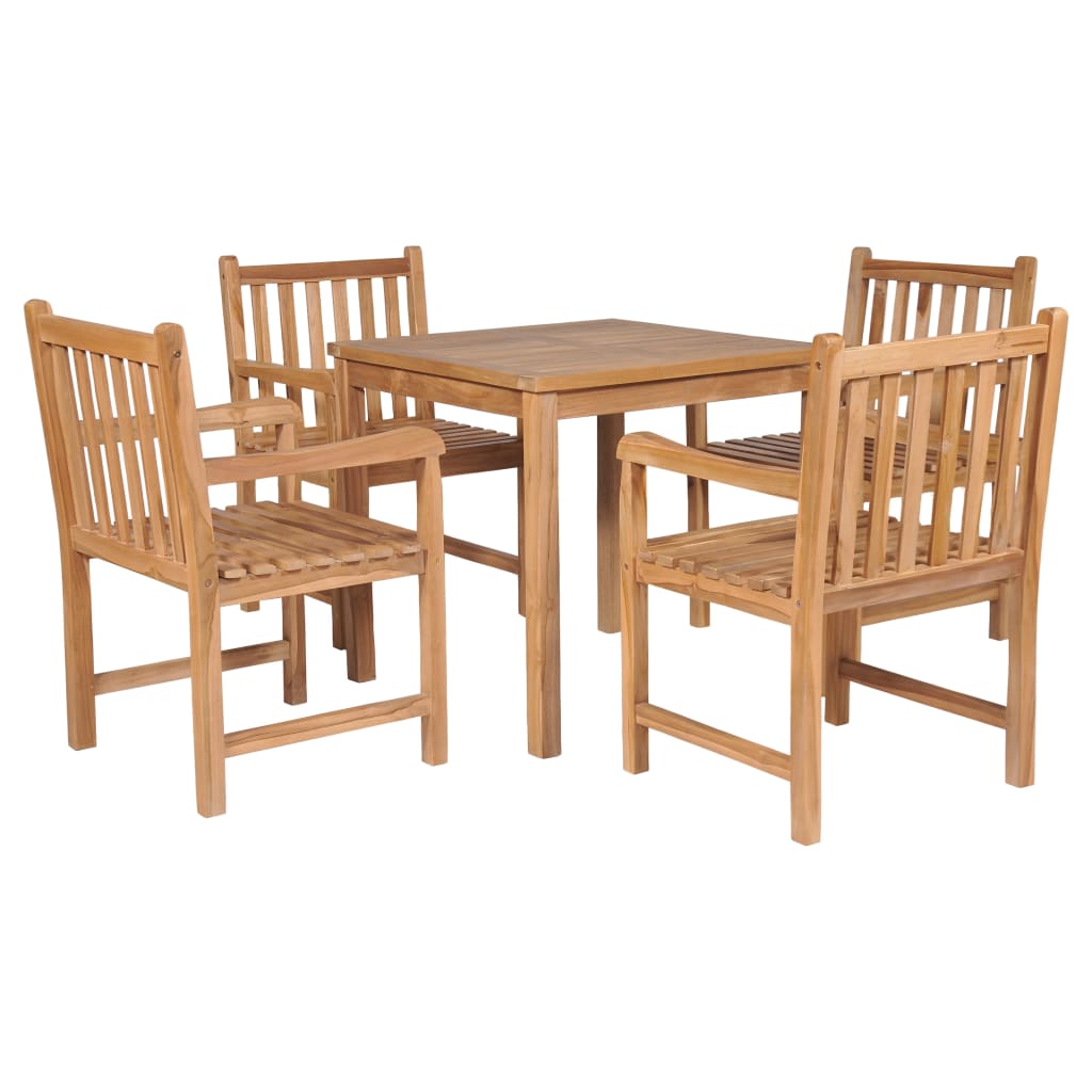 vidaXL 3-piece Garden Dining Set 80x80 cm Solid Teak Wood