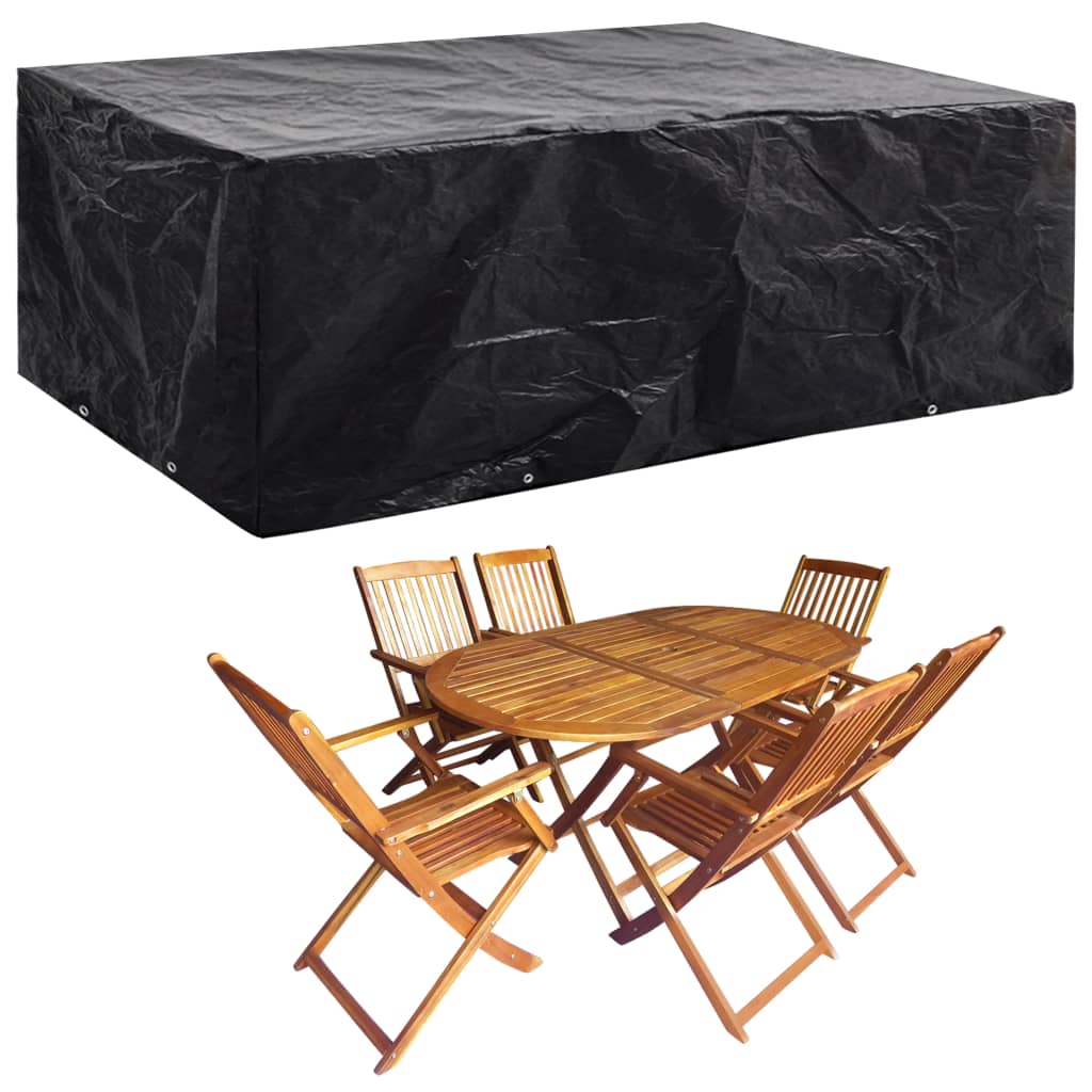 vidaXL Tuinmeubelhoezen poly rattan 2 st 4-persoons 113x113 cm