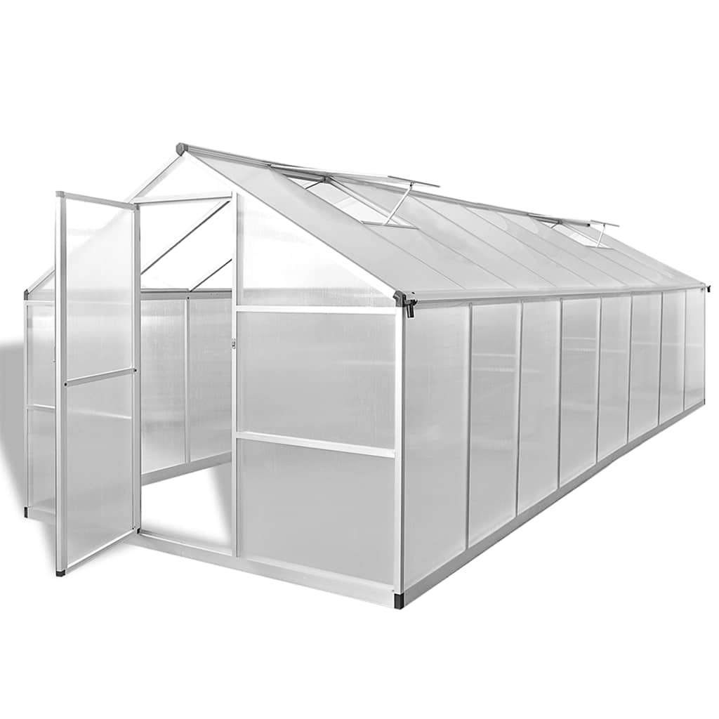 vidaXL Tuinkas 11,19 m³ 302x190x195 cm aluminium