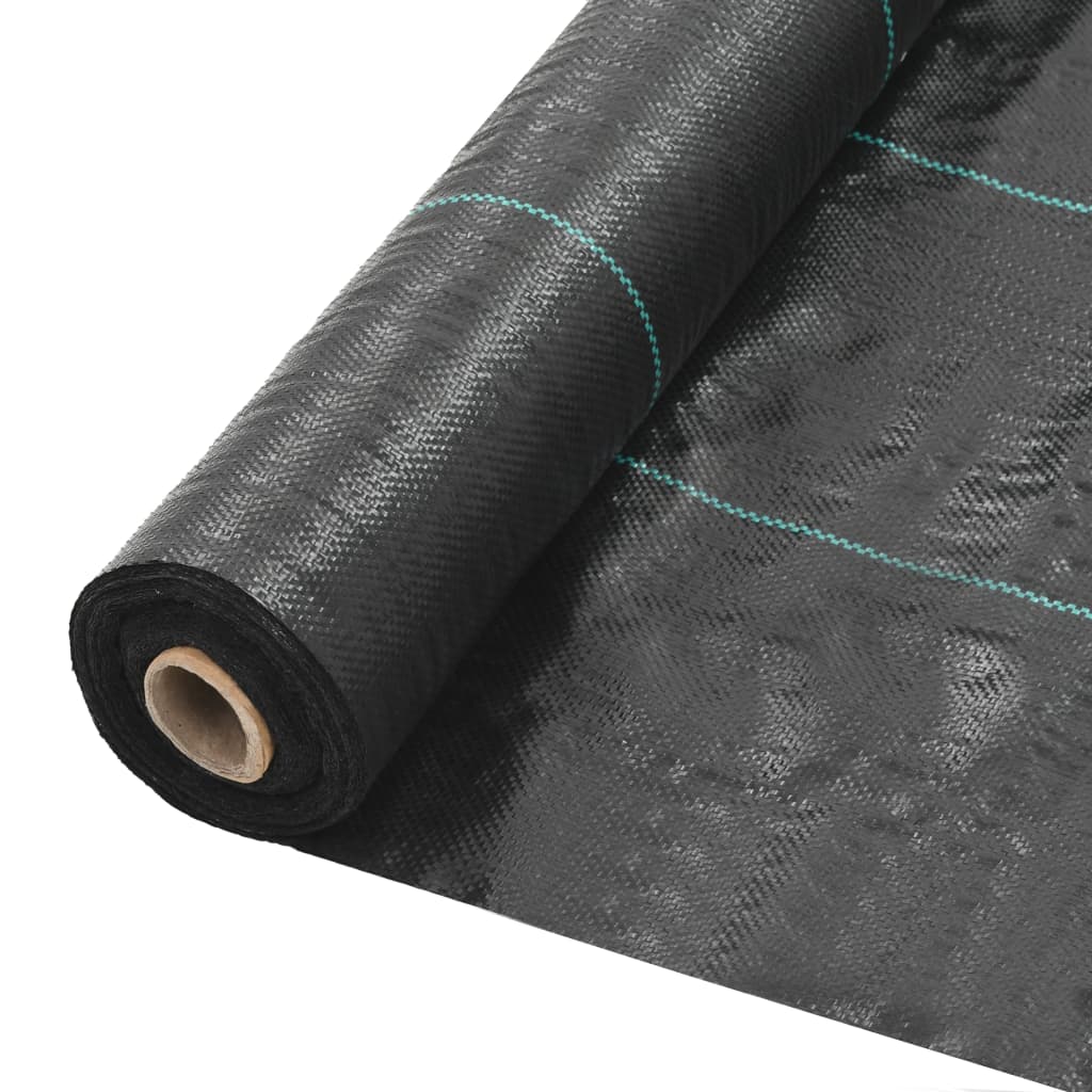 vidaXL Worteldoek 1x25 m PP zwart