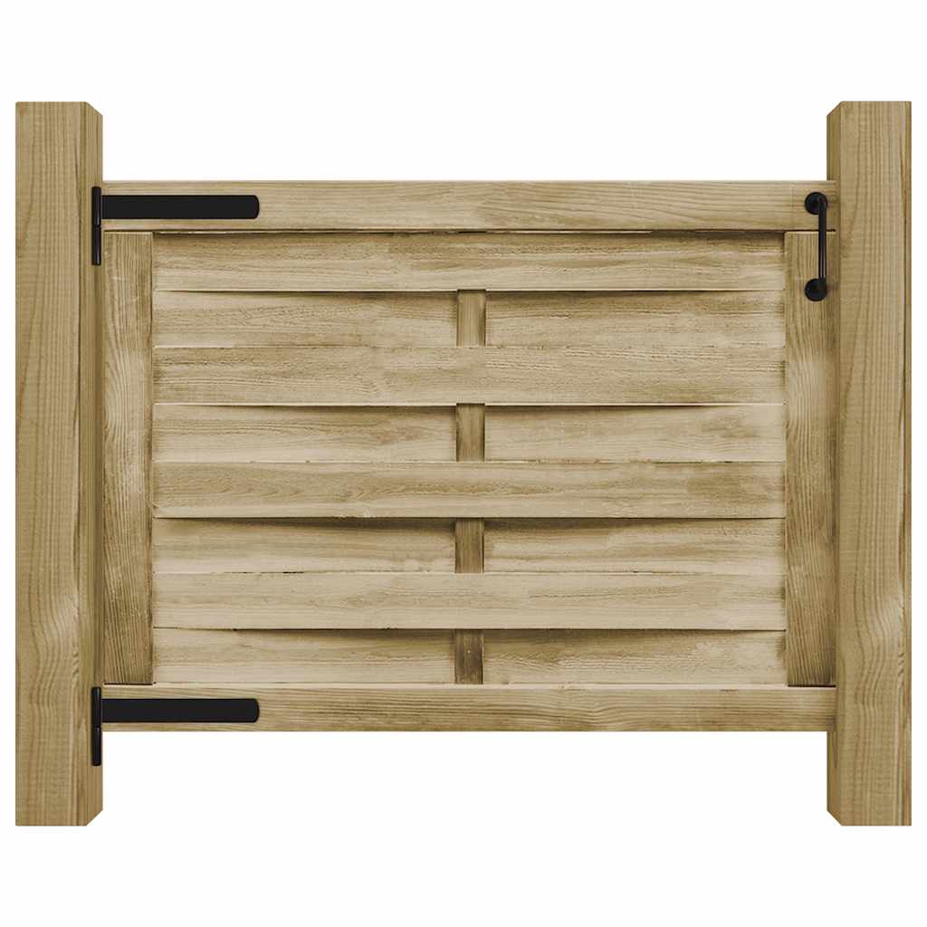 vidaXL Gate 100x75 cm green impregnated pinewood
