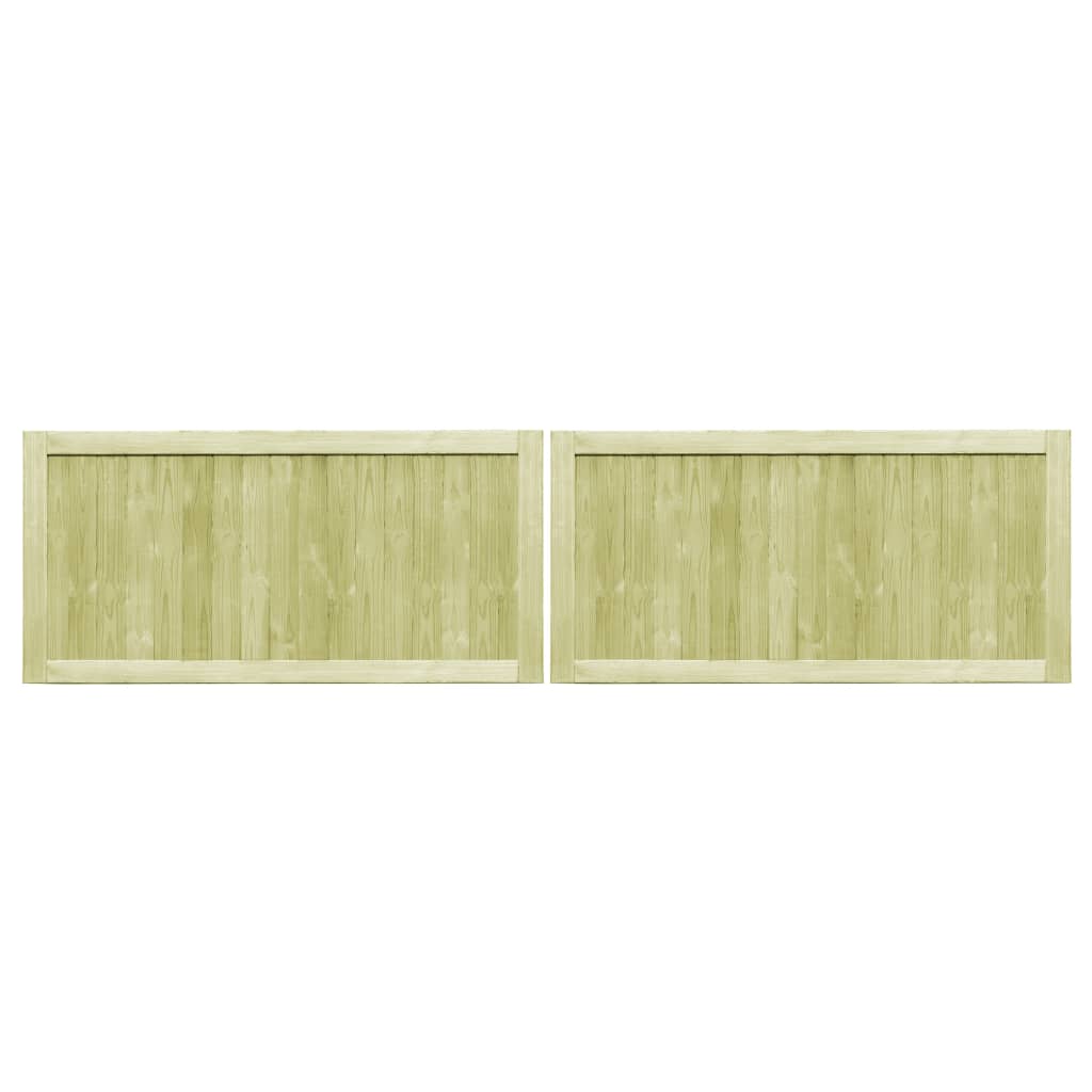 vidaXL Gates 2 pcs 300x75 cm impregnated pine