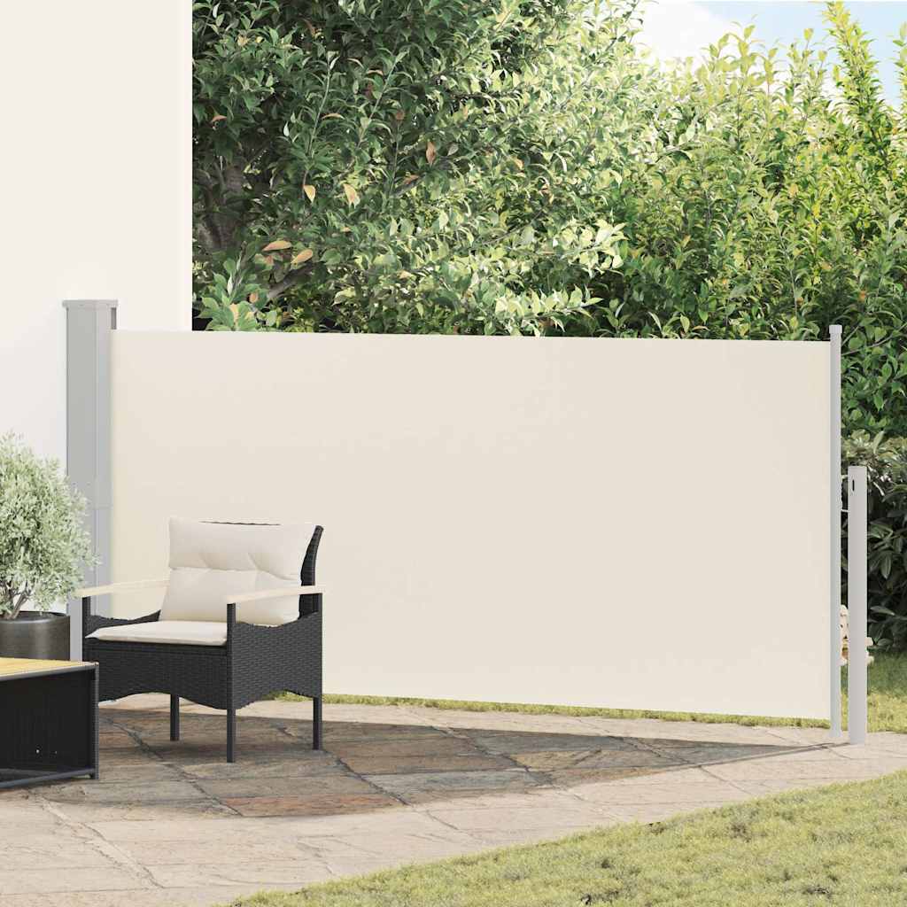 vidaXL Tuinscherm uittrekbaar 140x600 cm zwart