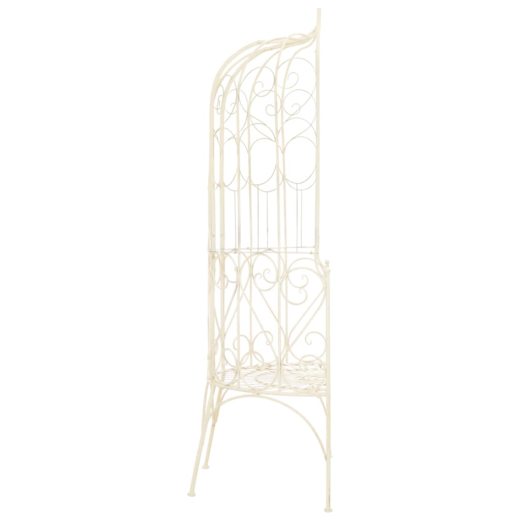 vidaXL Tuinbank 95 cm ijzer antiekwit