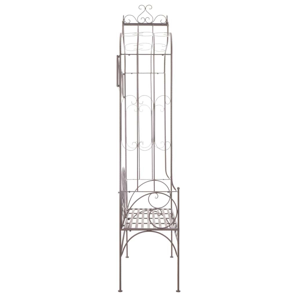 vidaXL Tuinbank 122 cm ijzer antiekwit