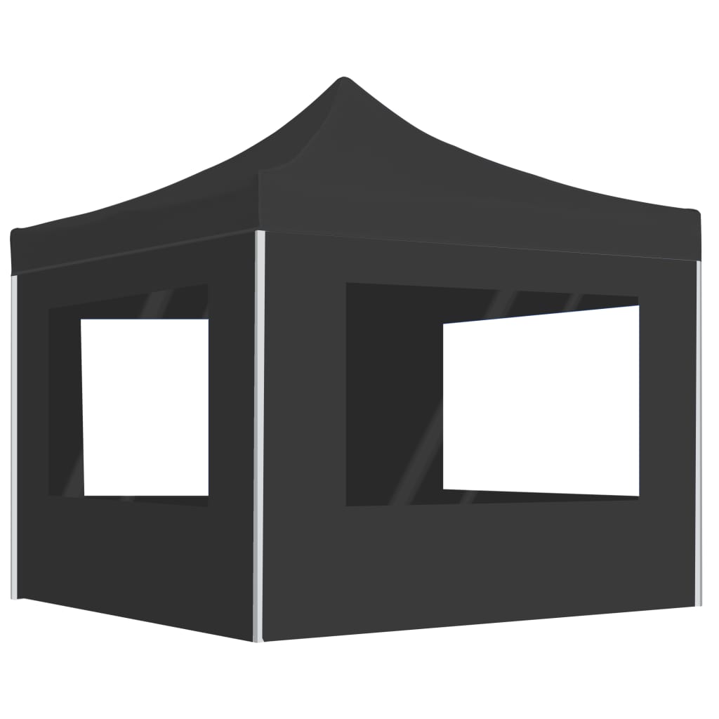 vidaXL Pop-Up Gazebo with Side Walls 3x3 m Aluminium Cream