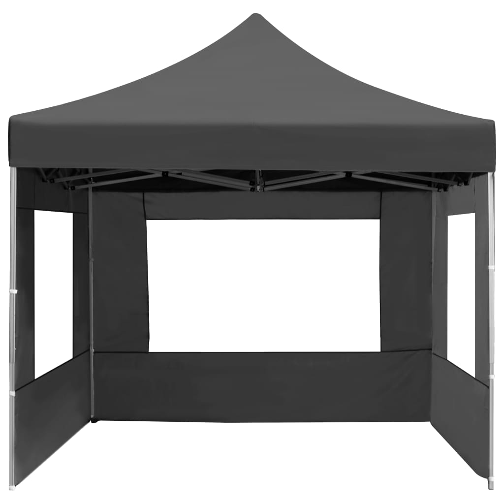 vidaXL Pop-Up Gazebo with Side Walls 3x3 m Aluminium Cream