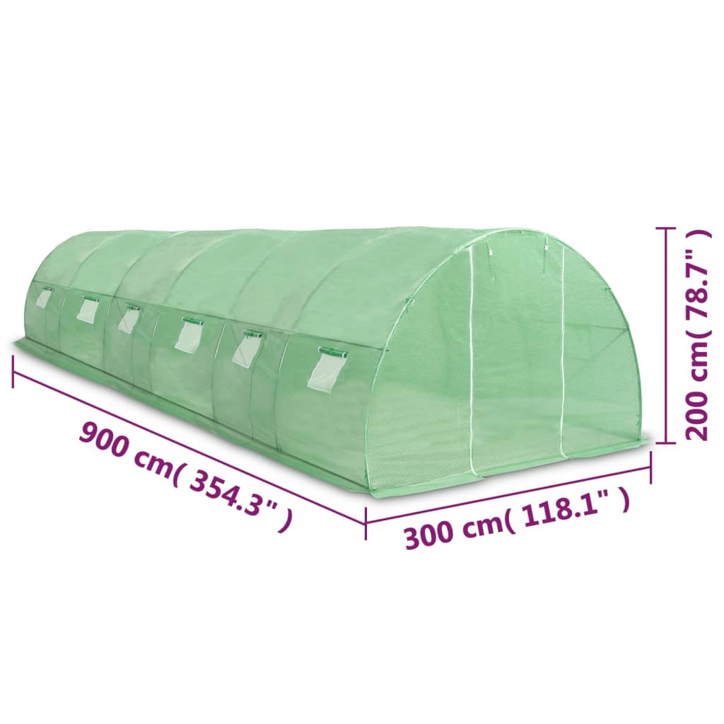 vidaXL Kas 4,5 m² 300x150x200 cm