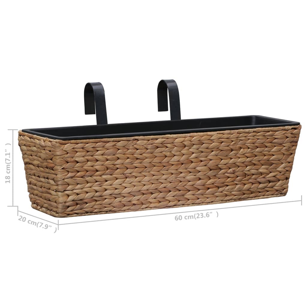 vidaXL Planters 2 pcs water hyacinth
