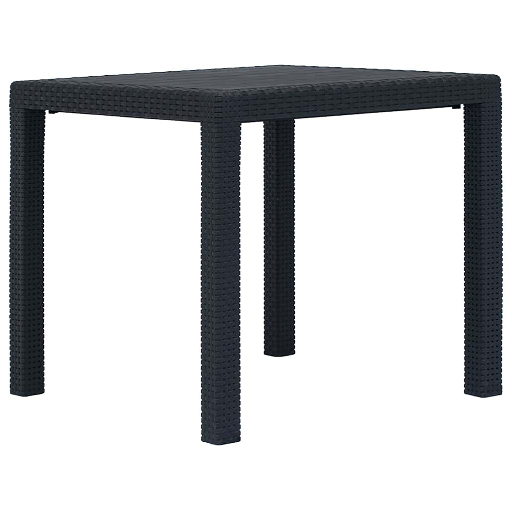 vidaXL Garden Table 79x79x72 cm Rattan-Look Plastic White