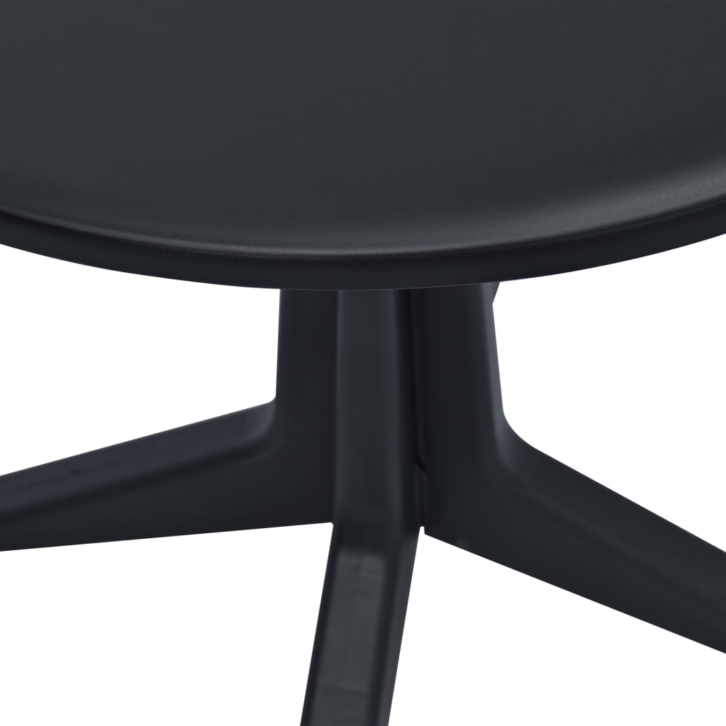 vidaXL Tuintafel 70 cm kunststof antraciet