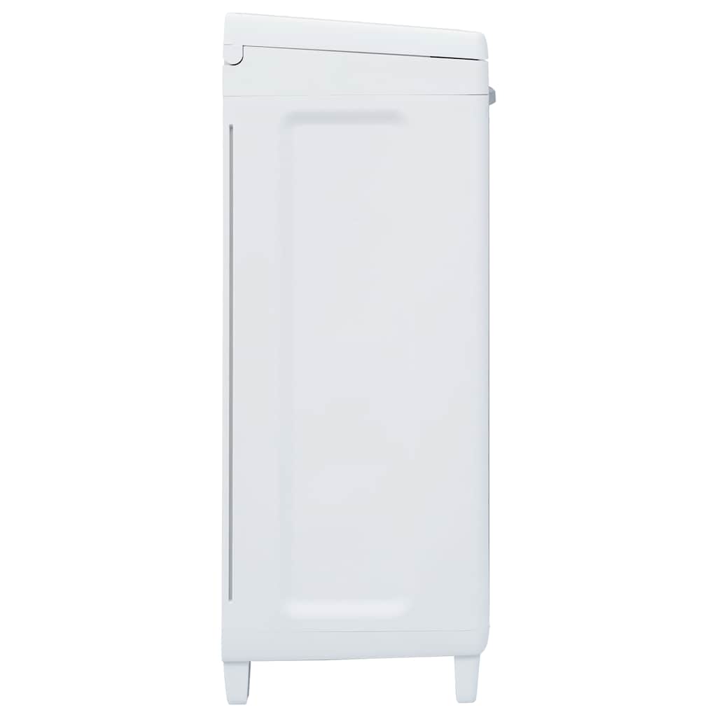 vidaXL Tuinafvalbak met 3 zakken 65x38x102 cm lichtgrijs