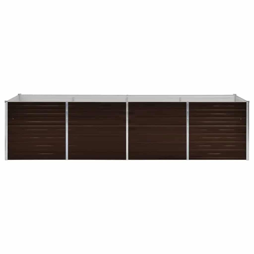 vidaXL Plantenbak verhoogd 160x80x77 cm gegalvaniseerd staal bruin