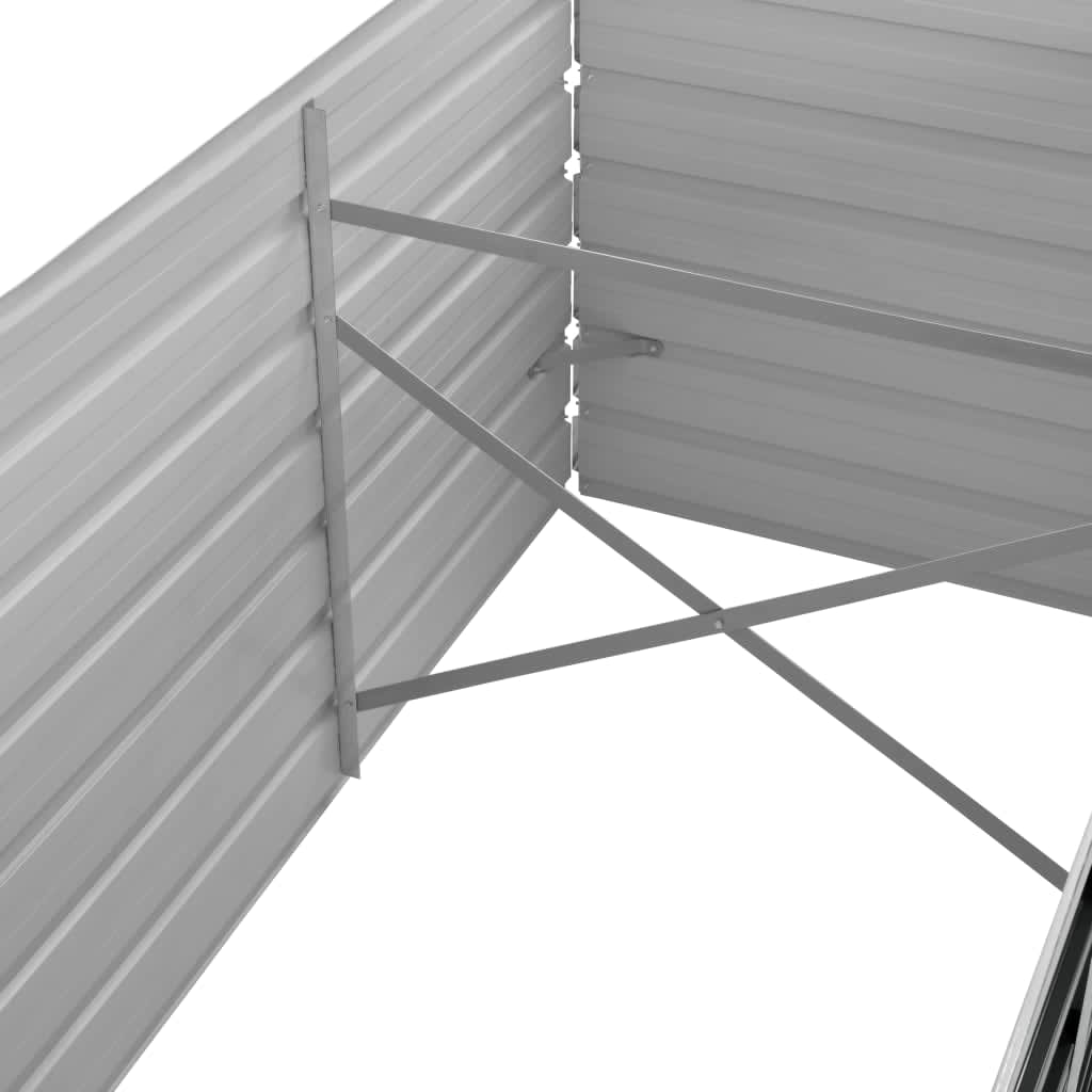 vidaXL Plantenbak verhoogd 160x80x77 cm gegalvaniseerd staal antraciet