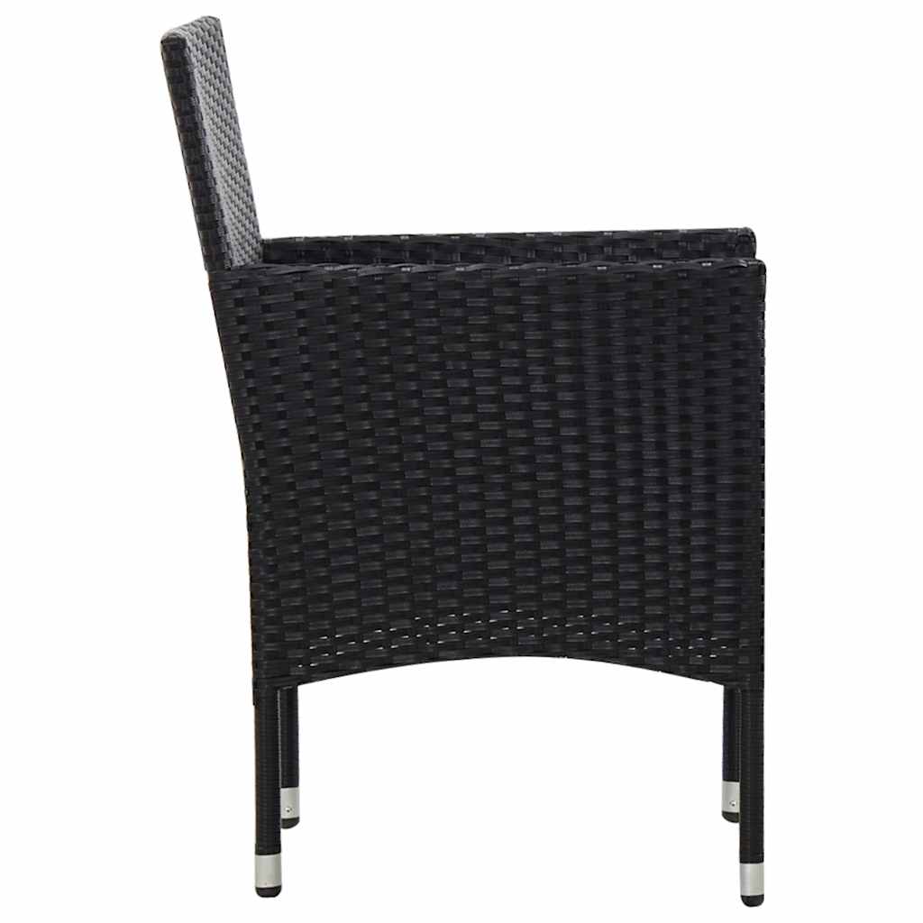 vidaXL 4-Piece Lounge Set with Cushions Poly Rattan Brown