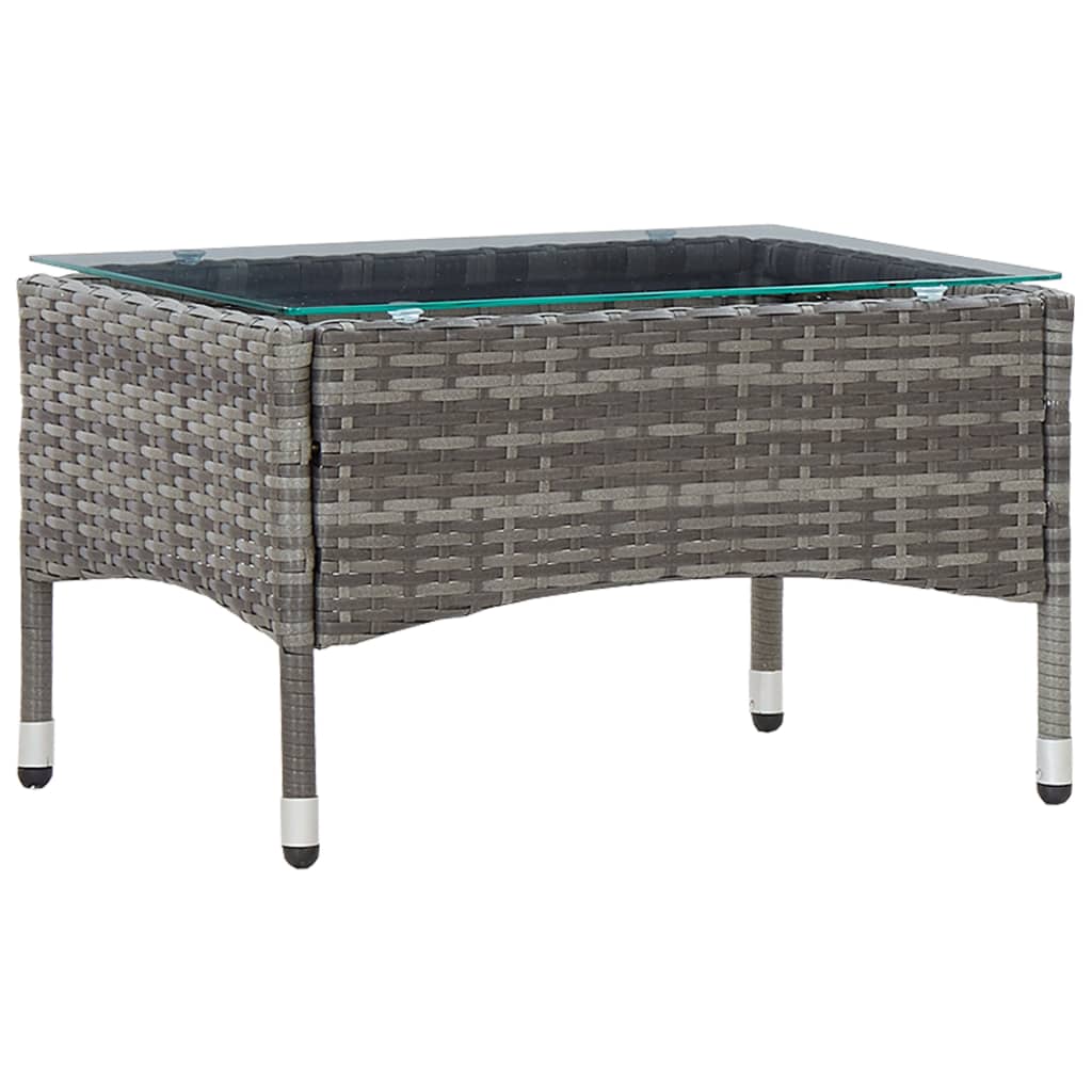 vidaXL Salontafel 60x40x36 cm poly rattan bruin