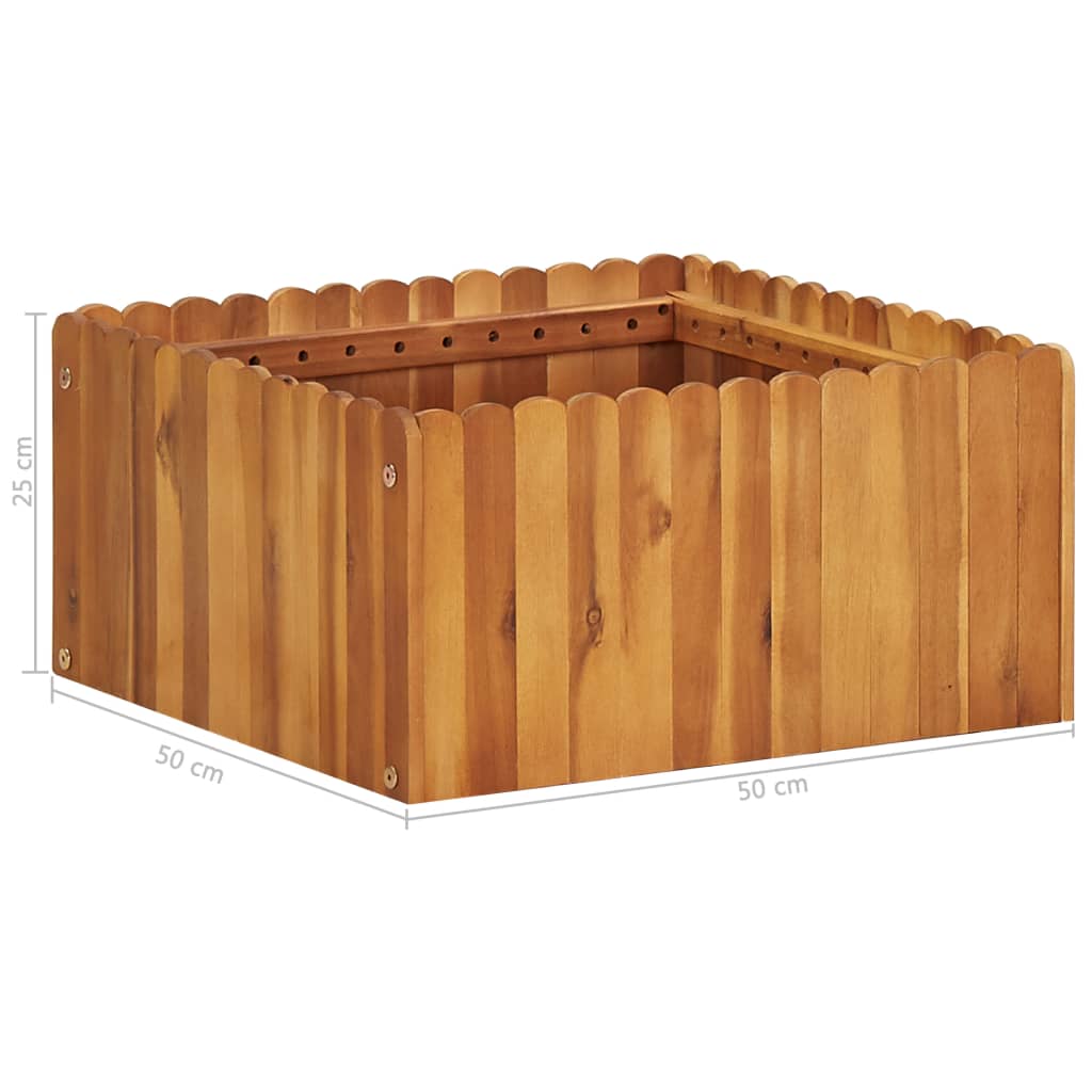 vidaXL Plantenbak verhoogd 50x30x25 cm massief acaciahout