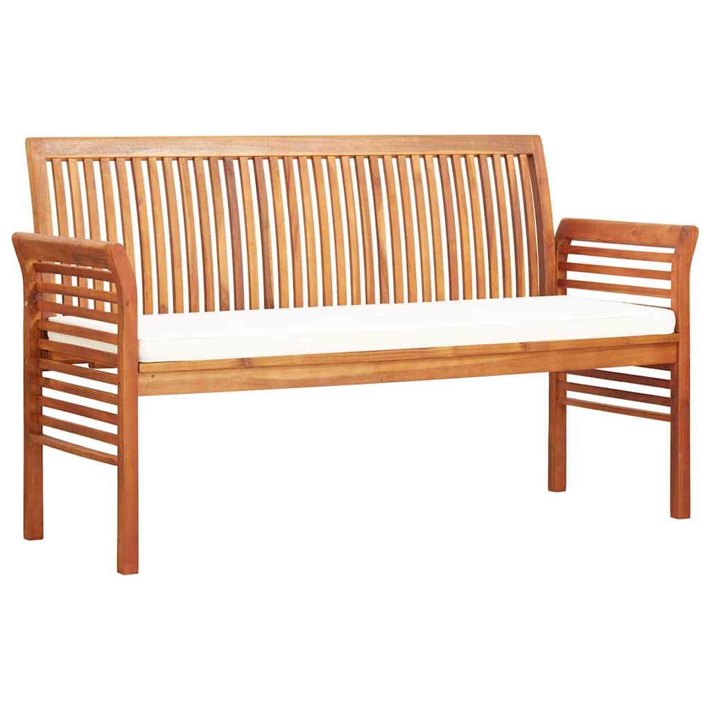 vidaXL Tuinbank 2-zits met kussen 120 cm massief acaciahout