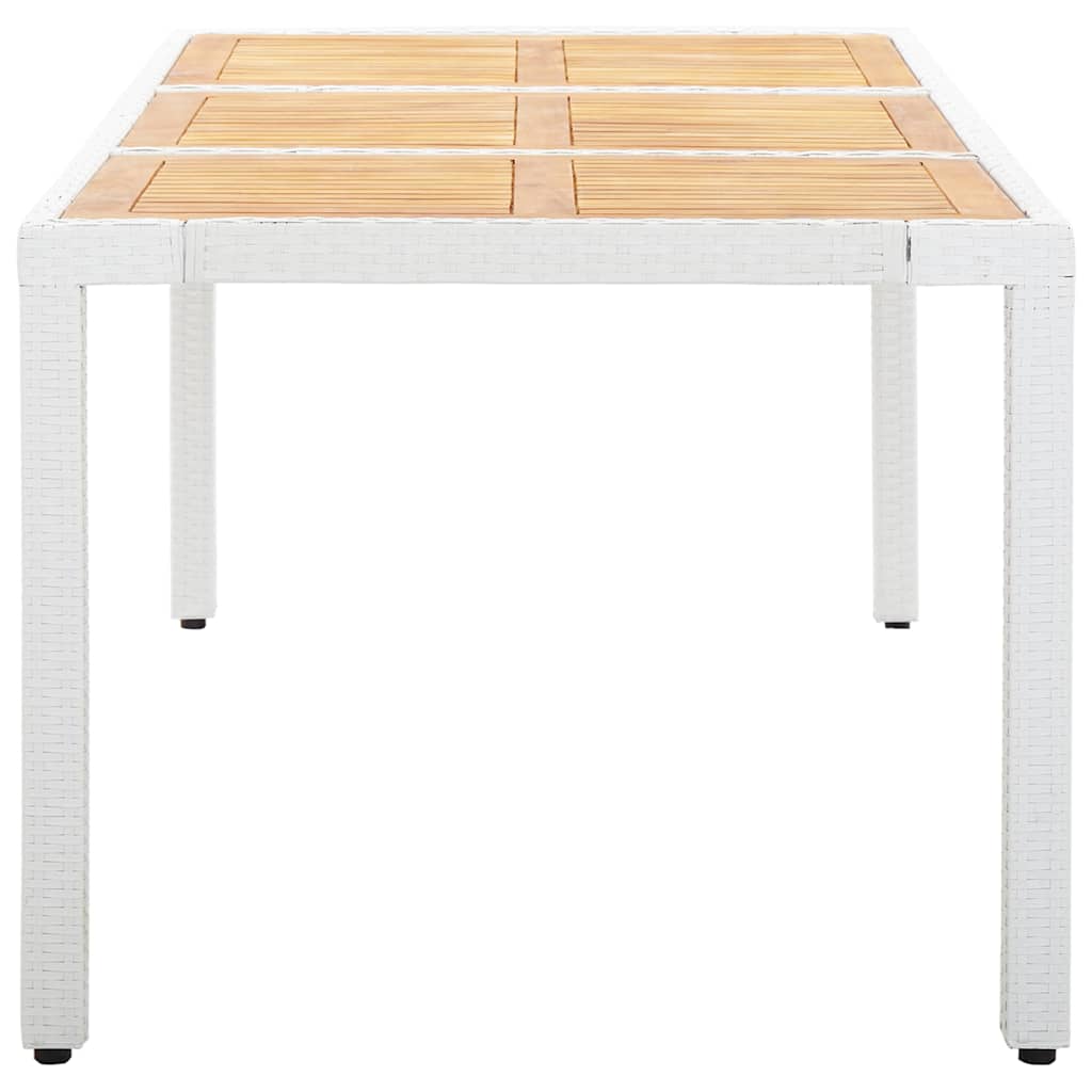vidaXL 9-delige Tuinset poly rattan wit