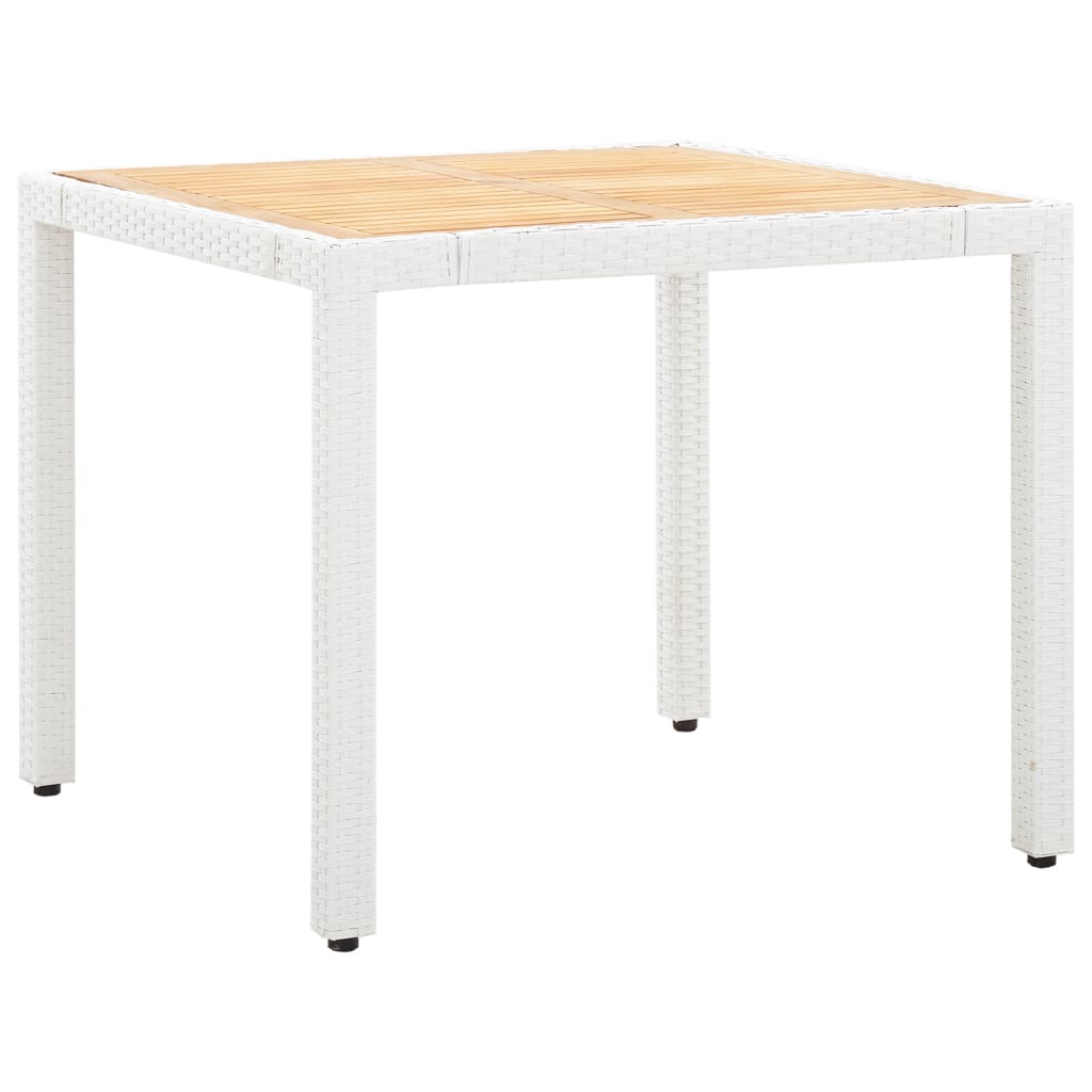 vidaXL 7-Piece Garden Dining Set Poly Rattan White
