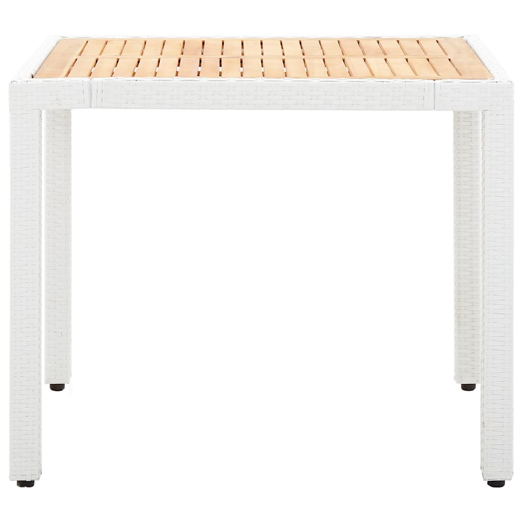 vidaXL 7-Piece Garden Dining Set Poly Rattan White