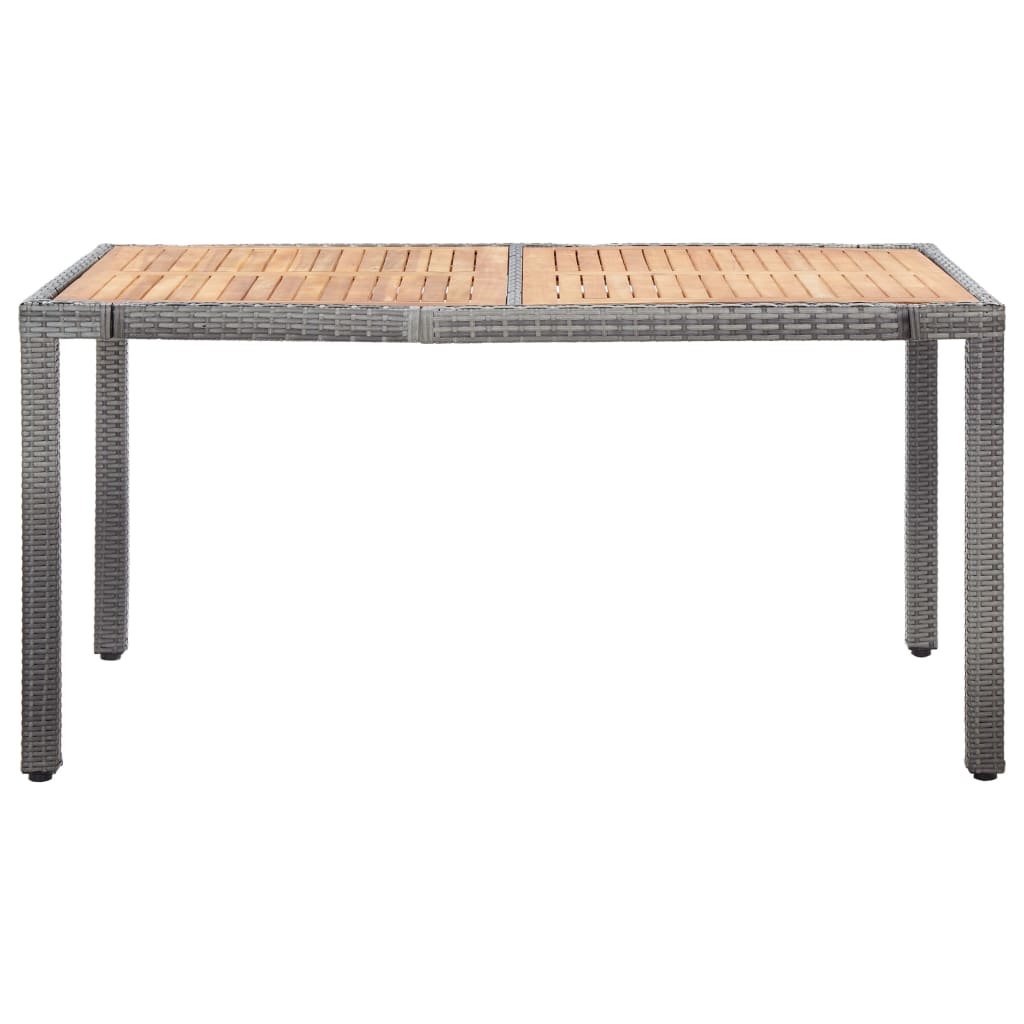vidaXL 3-Piece Garden Lounge Set with Cushions Poly Rattan Grey