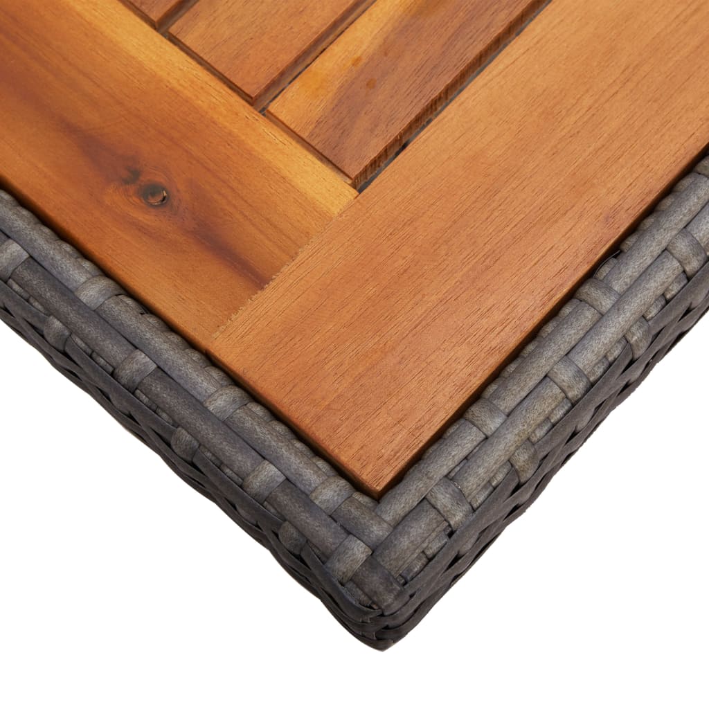 vidaXL Tuintafel poly rattan en glas bruin