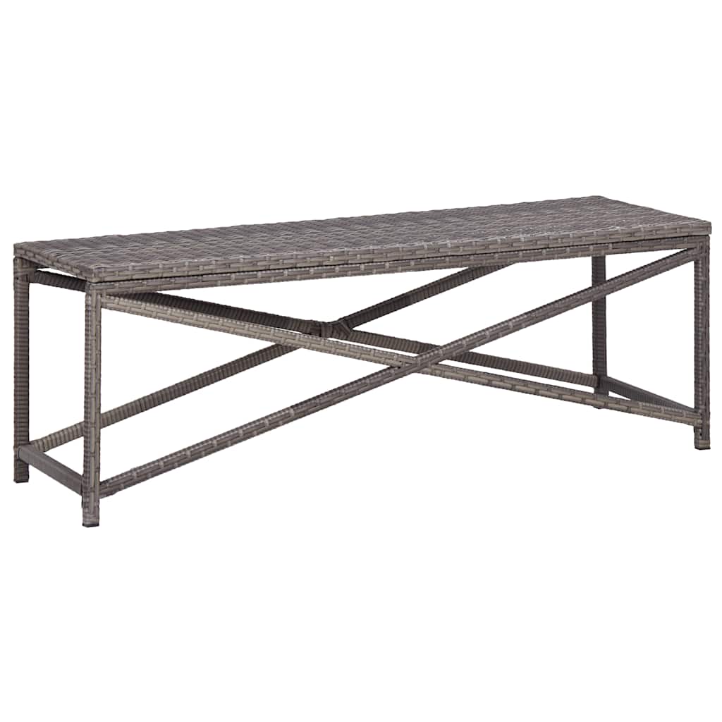vidaXL Tuinbank 80 cm poly rattan grijs