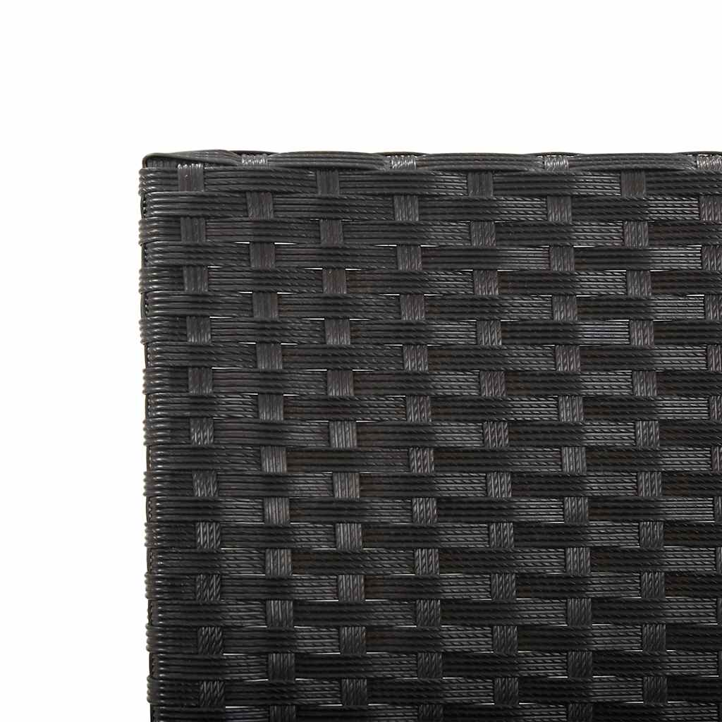 vidaXL Tuinbank met kussens 176 cm poly rattan zwart