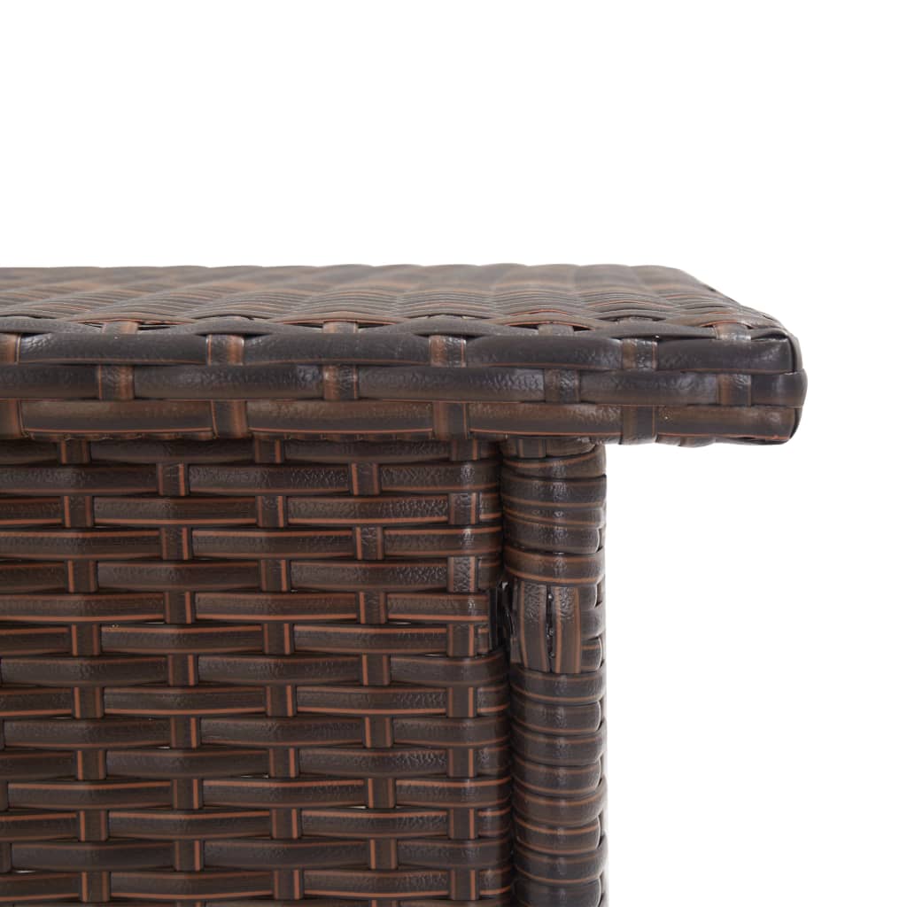 vidaXL Coffee Table 50x50x47 cm Poly Rattan Black