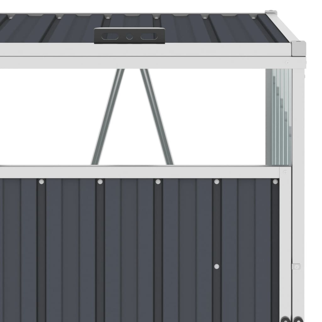 vidaXL Afvalbakberging 72x81x121 cm staal groen