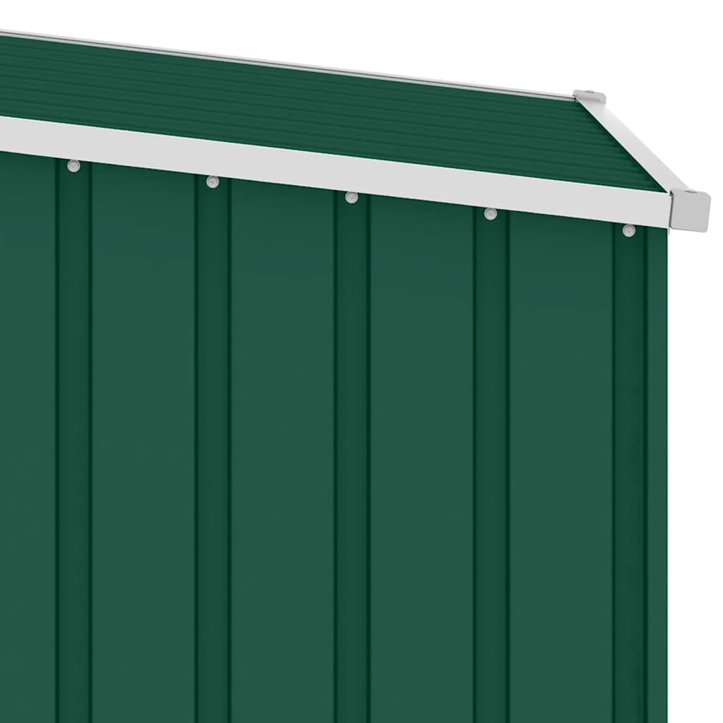 vidaXL Brandhoutschuur 245x98x159 cm gegalvaniseerd staal groen